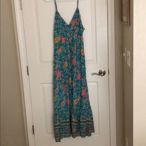 Spell Maxi Dress -blossom oasis print- Large fit M